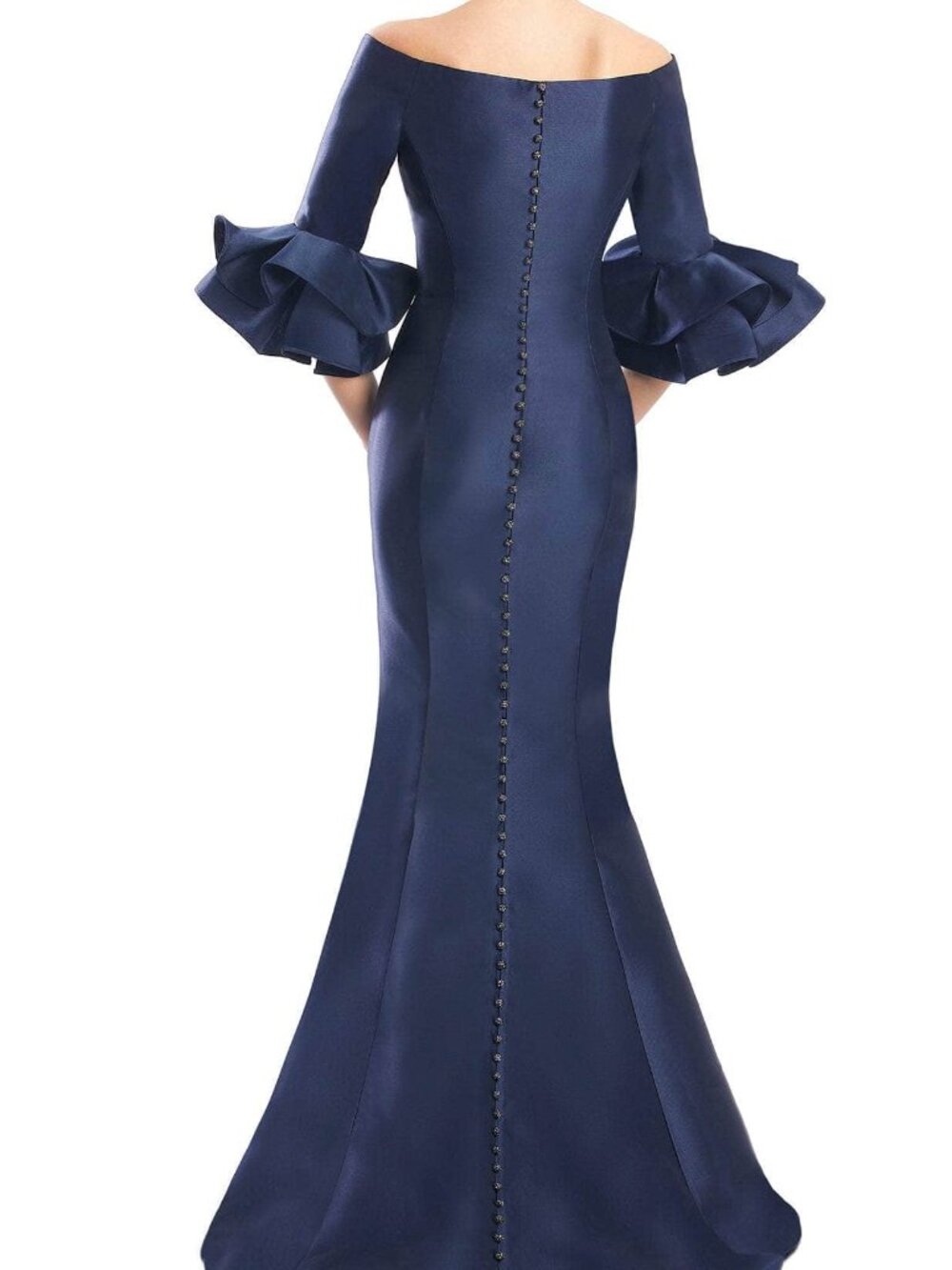NWT Alexander by Daymor 1758S23 Mother of the Bride Dress Navy Size 6 - Picture 4 of 8